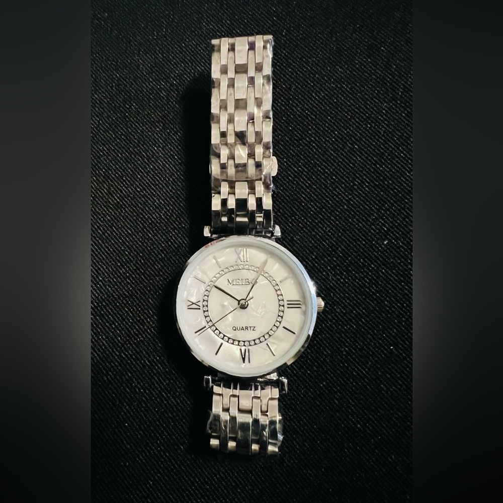 Brand New White mother of Pearl crystal watch